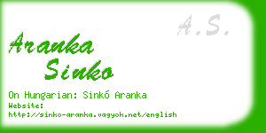 aranka sinko business card